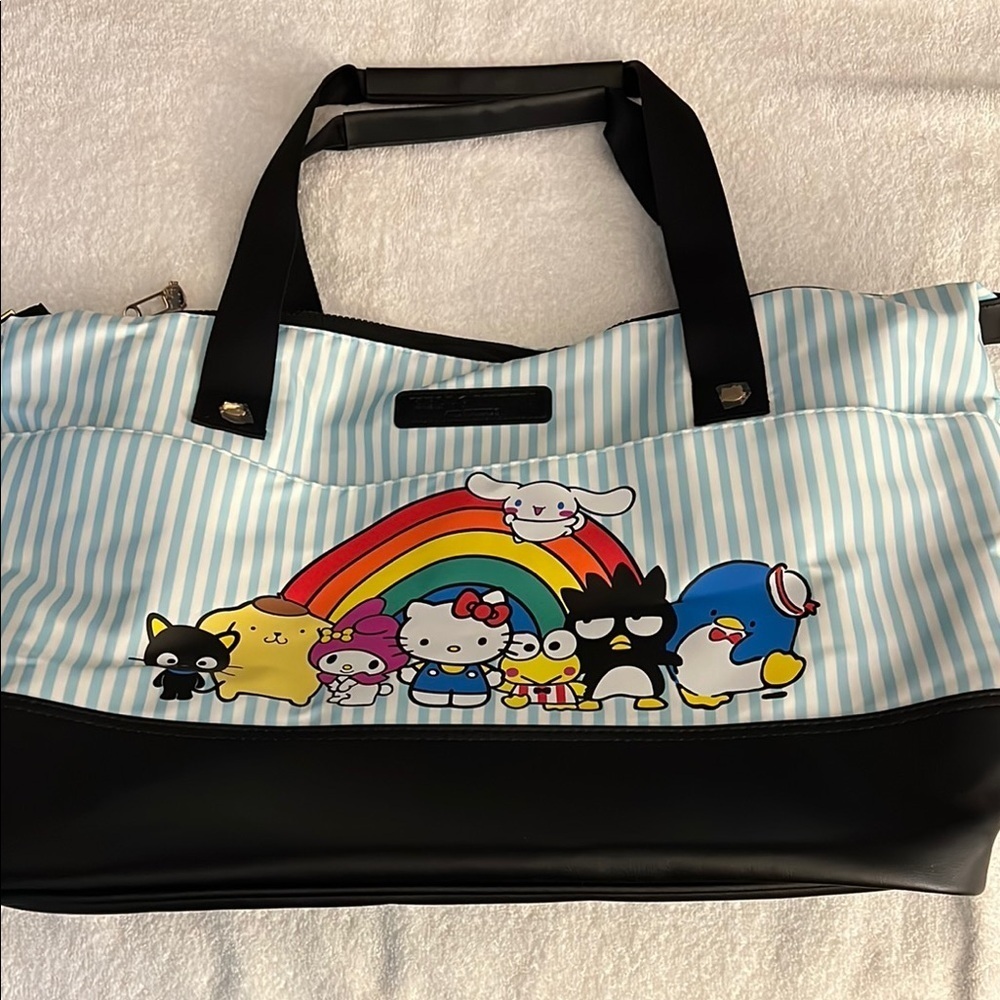 Hello Kitty Striped Duffle / travel Bag